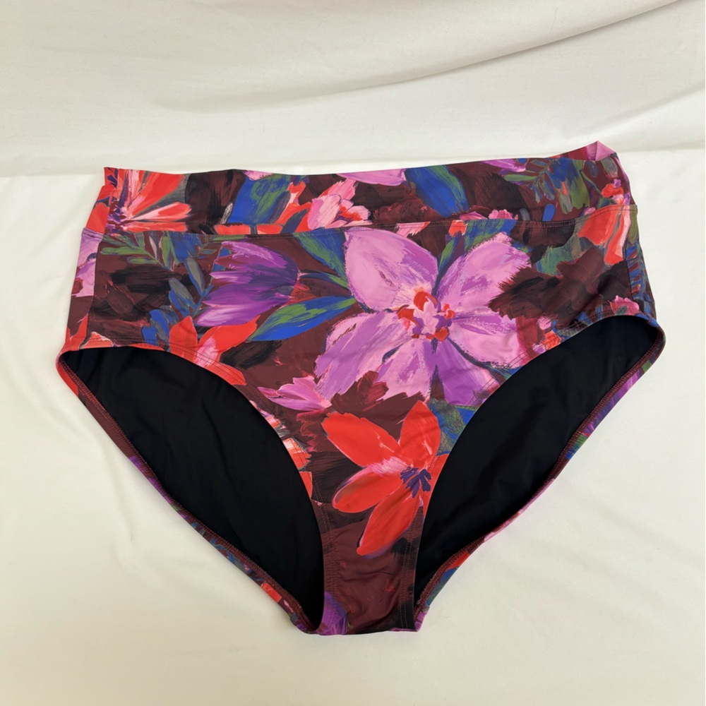 Duluth trading co AKHG lost lake swim bottoms side 18 floral purple